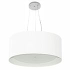 Lustre Pendente Cilíndrico Md-4145 Cúpula Em Tecido 50x25cm B