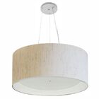 Lustre Pendente Cilíndrico Md-4145 Cúpula Em Tecido 50x25cm L