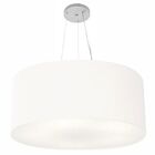 Lustre Pendente Cilíndrico Md-4150 Cúpula Em Tecido 70x21cm B