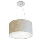 Lustre Pendente Cilíndrico Md-4182 Cúpula Em Tecido 40x25cm R