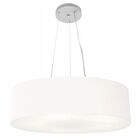Lustre Pendente Cilíndrico Md-4190 Cúpula Em Tecido 55x15cm B
