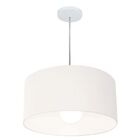 Lustre Pendente Cilíndrico Md-4203 Cúpula Em Tecido 45x21cm B