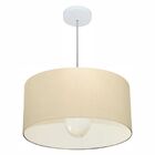 Lustre Pendente Cilíndrico Md-4206 Cúpula Em Tecido 50x25cm A