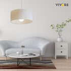 Lustre Pendente Cilíndrico Md-4206 Cúpula Em Tecido 50x25cm L