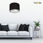 Lustre Pendente Cilíndrico Md-4209 Cúpula Em Tecido 25x25cm P