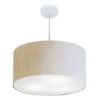 Lustre Pendente Cilíndrico Md-4213 Cúpula Em Tecido 50x30cm L