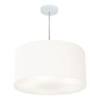 Lustre Pendente Cilíndrico Md-4215 Cúpula Em Tecido 55x30cm B