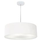 Lustre Pendente Cilíndrico Md-4217 Cúpula Em Tecido 50x15cm B