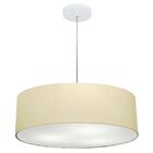 Lustre Pendente Cilíndrico Md-4218 Cúpula Em Tecido 55x15cm A