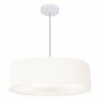 Lustre Pendente Cilíndrico Md-4218 Cúpula Em Tecido 55x15cm B