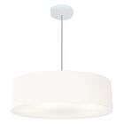 Lustre Pendente Cilíndrico Md-4221 Cúpula Em Tecido 60x15cm B
