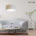 Lustre Pendente Cilíndrico Md-4242 Cúpula Em Tecido 45x25cm R