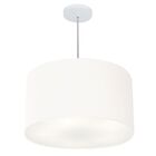 Lustre Pendente Cilíndrico Md-4250 Cúpula Em Tecido 45x30cm B