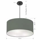 Lustre Pendente Cilíndrico Vivare Free Lux Md-4386 Cúpula Em