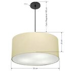 Lustre Pendente Cilíndrico Vivare Free Lux Md-4386 Cúpula Em