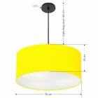 Lustre Pendente Cilíndrico Vivare Free Lux Md-4386 Cúpula Em