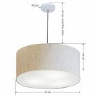 Lustre Pendente Cilíndrico Vivare Free Lux Md-4386 Cúpula Em