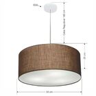 Lustre Pendente Cilíndrico Vivare Free Lux Md-4386 Cúpula Em