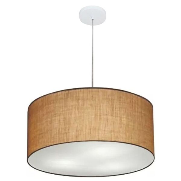 Lustre Pendente Cilíndrico Vivare Free Lux Pe-4386br Cúpula E