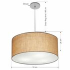 Lustre Pendente Cilíndrico Vivare Free Lux Pe-4386cz Cúpula E