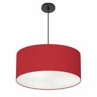 Lustre Pendente Cilíndrico Vivare Free Lux Pe-4386pr Cúpula E