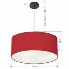 Lustre Pendente Cilíndrico Vivare Free Lux Pe-4386pr Cúpula E