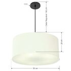 Lustre Pendente Cilíndrico Vivare Free Lux Pe-4386pr Cúpula E