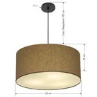 Lustre Pendente Cilíndrico Vivare Free Lux Pe-4386pr Cúpula E