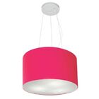Lustre Pendente Cilíndrico Vivare Md-4009 Cúpula Em Tecido 40