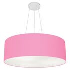 Lustre Pendente Cilíndrico Vivare Md-4010 Cúpula Em Tecido 60