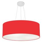 Lustre Pendente Cilíndrico Vivare Md-4010 Cúpula Em Tecido 60