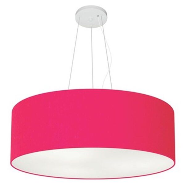 Lustre Pendente Cilíndrico Vivare Md-4010 Cúpula Em Tecido 60