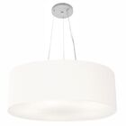 Lustre Pendente Cilíndrico Vivare Md-4010 Cúpula Em Tecido 60
