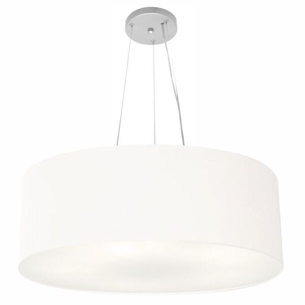 Lustre Pendente Cilíndrico Vivare Md-4010 Cúpula Em Tecido 60