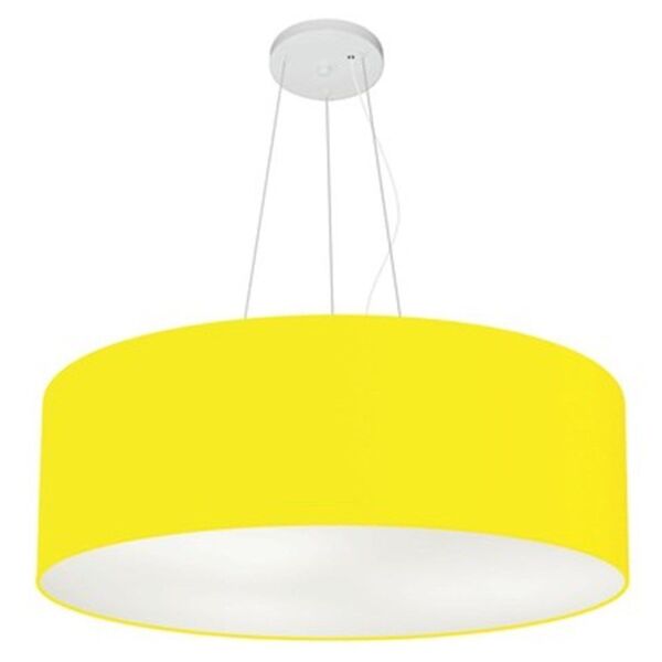 Lustre Pendente Cilíndrico Vivare Md-4010 Cúpula Em Tecido 60
