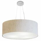 Lustre Pendente Cilíndrico Vivare Md-4010 Cúpula Em Tecido 60