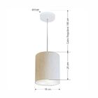 Lustre Pendente Cilíndrico Vivare Md-4012 Cúpula Em Tecido 18