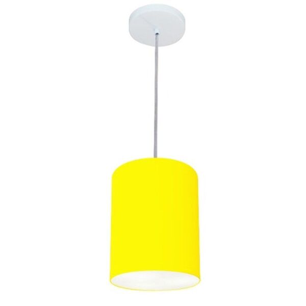 Lustre Pendente Cilíndrico Vivare Md-4012 Cúpula Em Tecido 18