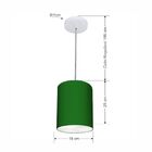 Lustre Pendente Cilíndrico Vivare Md-4012 Cúpula Em Tecido 18