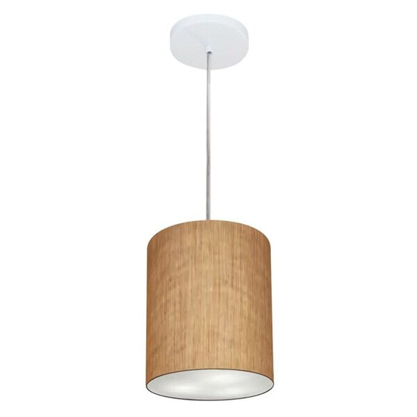 Lustre Pendente Cilíndrico Vivare Md-4012 Cúpula Em Tecido 18