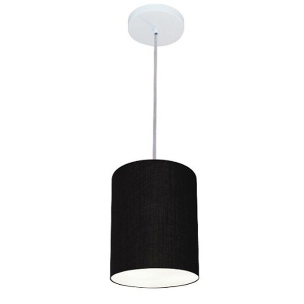 Lustre Pendente Cilíndrico Vivare Md-4012 Cúpula Em Tecido 18