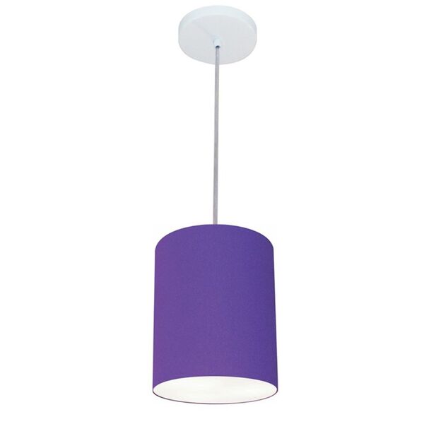 Lustre Pendente Cilíndrico Vivare Md-4012 Cúpula Em Tecido 18