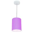 Lustre Pendente Cilíndrico Vivare Md-4012 Cúpula Em Tecido 18