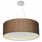 Lustre Pendente Cilíndrico Vivare Md-4013 Cúpula Em Tecido 60