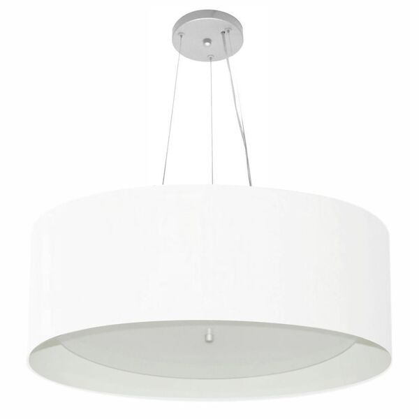 Lustre Pendente Cilíndrico Vivare Md-4013 Cúpula Em Tecido 60