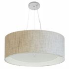Lustre Pendente Cilíndrico Vivare Md-4013 Cúpula Forrada Em T