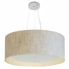 Lustre Pendente Cilíndrico Vivare Md-4013 Cúpula Forrada Em T