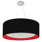 Lustre Pendente Cilíndrico Vivare Md-4013 Cúpula Forrada Em T