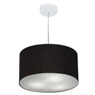 Lustre Pendente Cilíndrico Vivare Md-4019 Cúpula Em Tecido 40