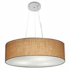 Lustre Pendente Cilíndrico Vivare Md-4029 Cúpula Em Tecido 60